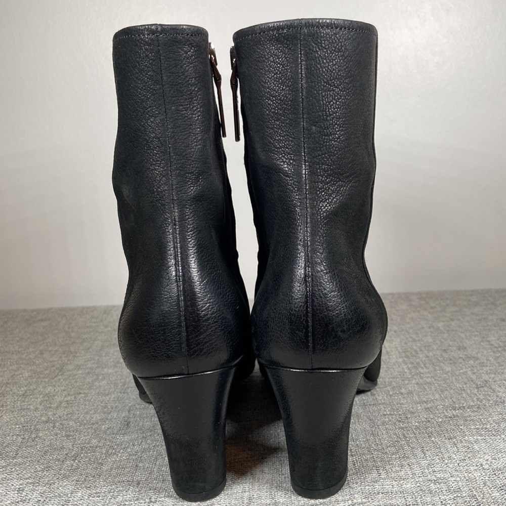 Prada Black Textured Ankle Boots - Picture 5 of 9